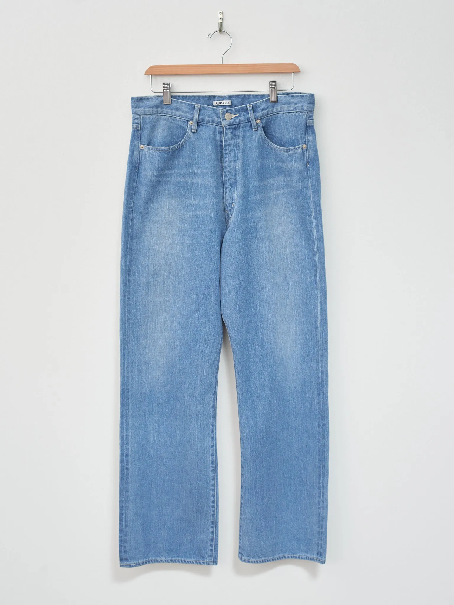 Selvedge Faded Light Denim Pants - Light Indigo sold by Namu Shop product image thumbnail 5