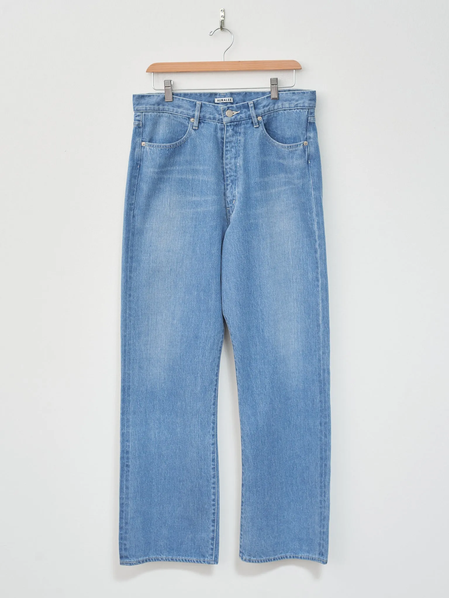 Selvedge Faded Light Denim Pants - Light Indigo sold by Namu Shop
