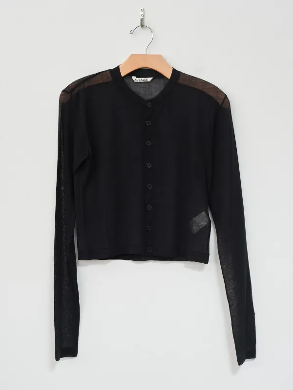 Hard Twist Cotton Gauze Cardigan - Black sold by Namu Shop