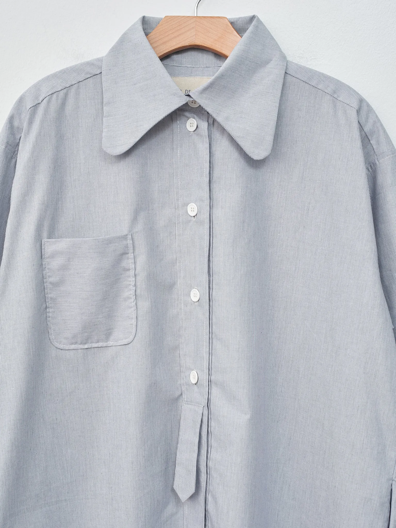 Long Collar Dress - Blue Stripe sold by Namu Shop product image thumbnail 5