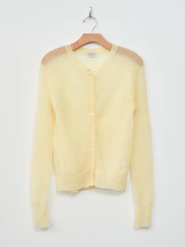 Fine Mohair Silk Cardigan - Cream Yellow sold by Namu Shop
