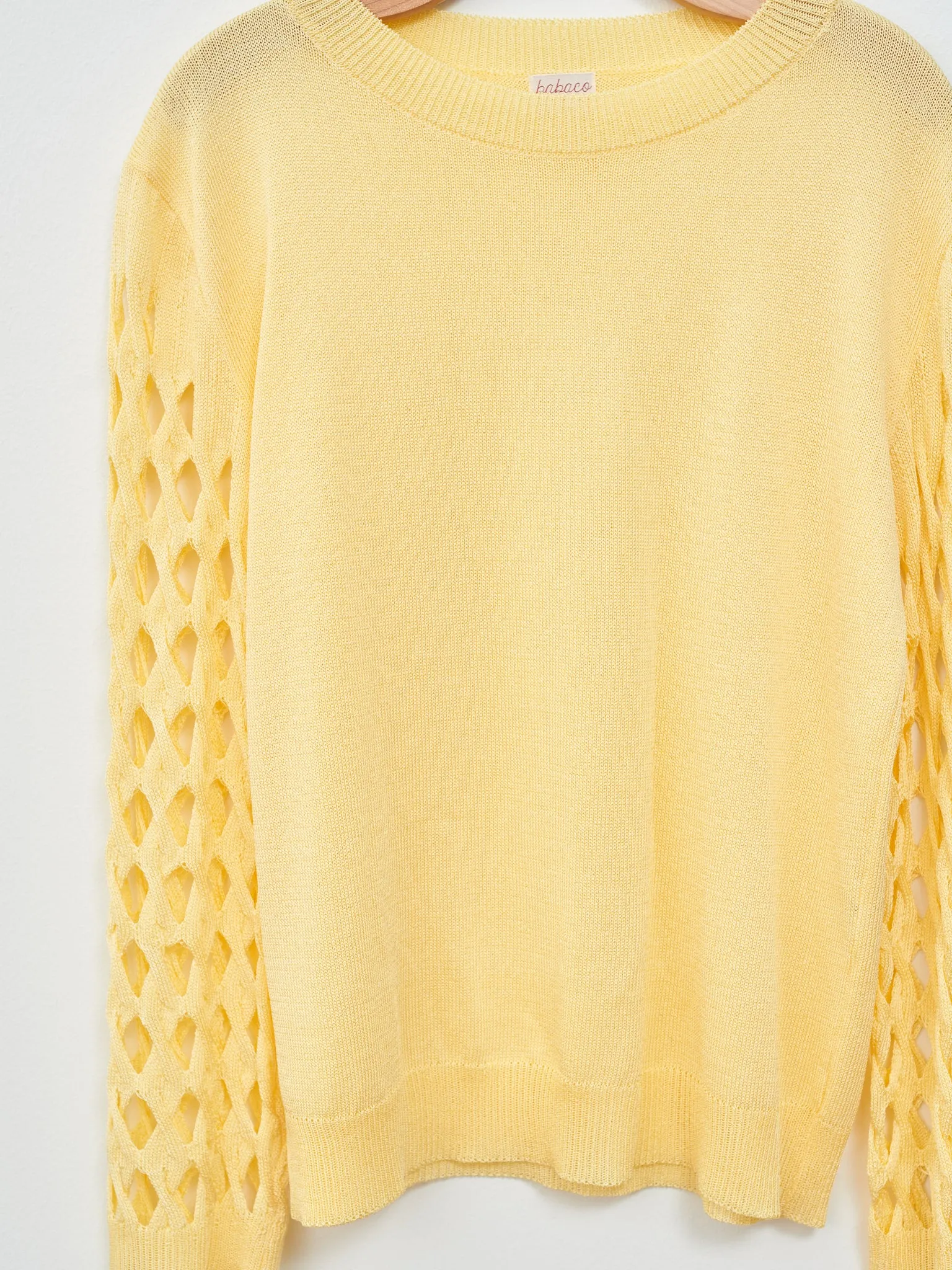Cable Sleeve Pullover - Cream Yellow sold by Namu Shop product image thumbnail 5