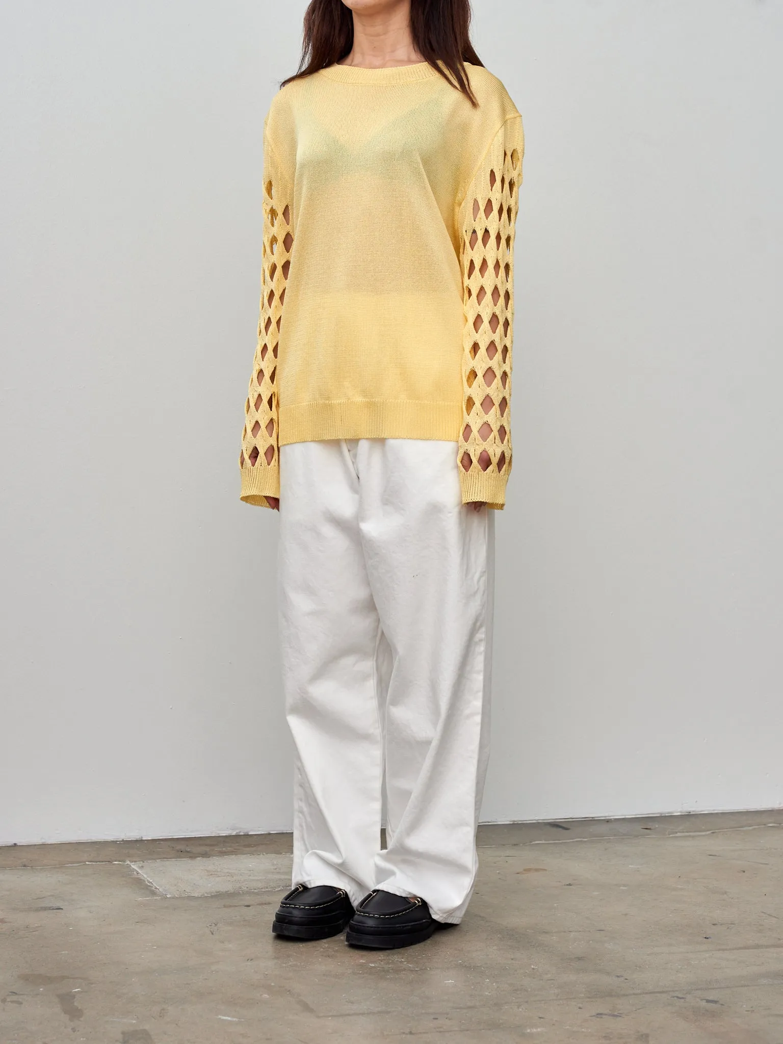 Cable Sleeve Pullover - Cream Yellow sold by Namu Shop product image thumbnail 3