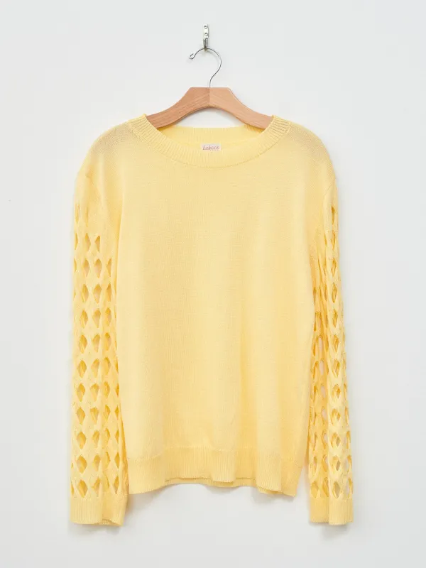 Cable Sleeve Pullover - Cream Yellow sold by Namu Shop