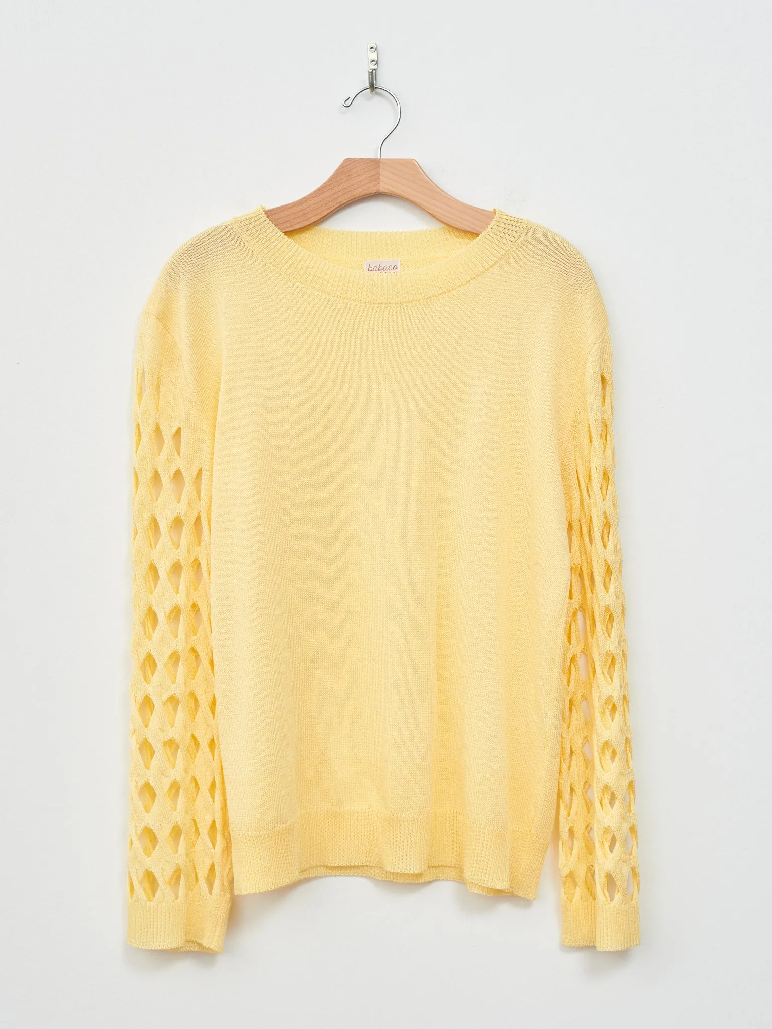 Cable Sleeve Pullover - Cream Yellow sold by Namu Shop