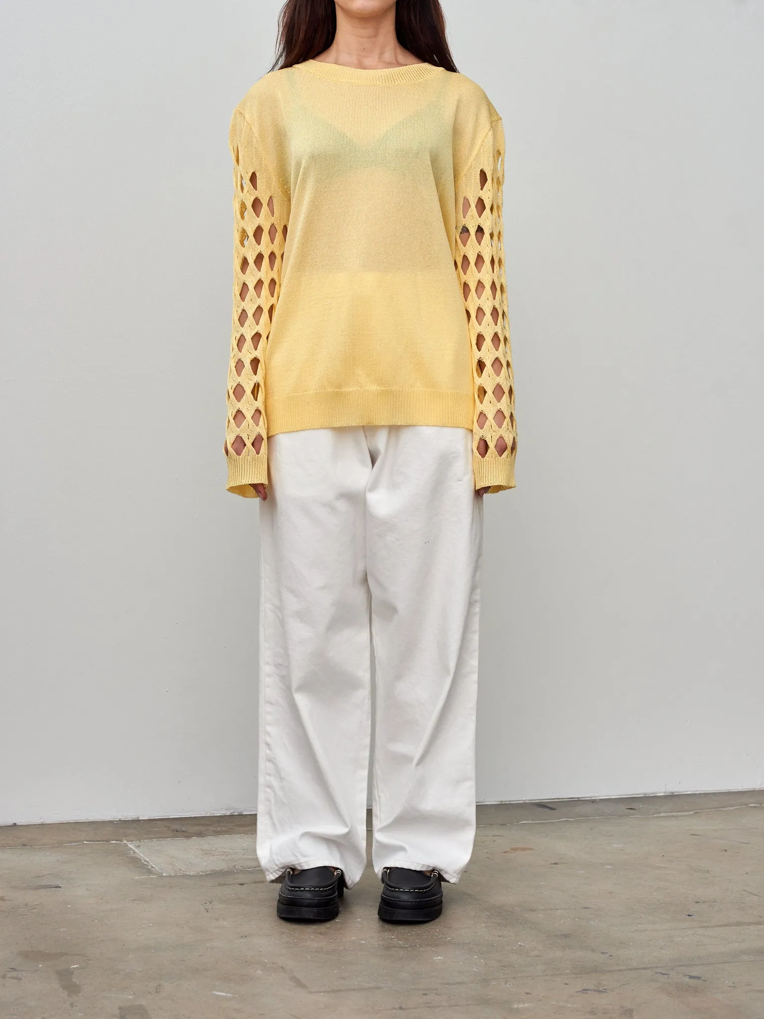 Cable Sleeve Pullover - Cream Yellow sold by Namu Shop product image thumbnail 2