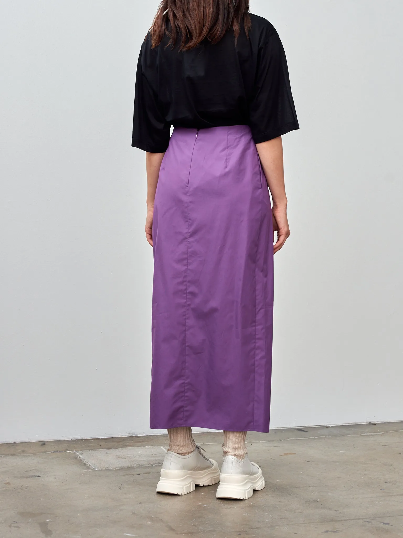 Finx Cotton Weather Twist Skirt - Purple sold by Namu Shop product image thumbnail 4
