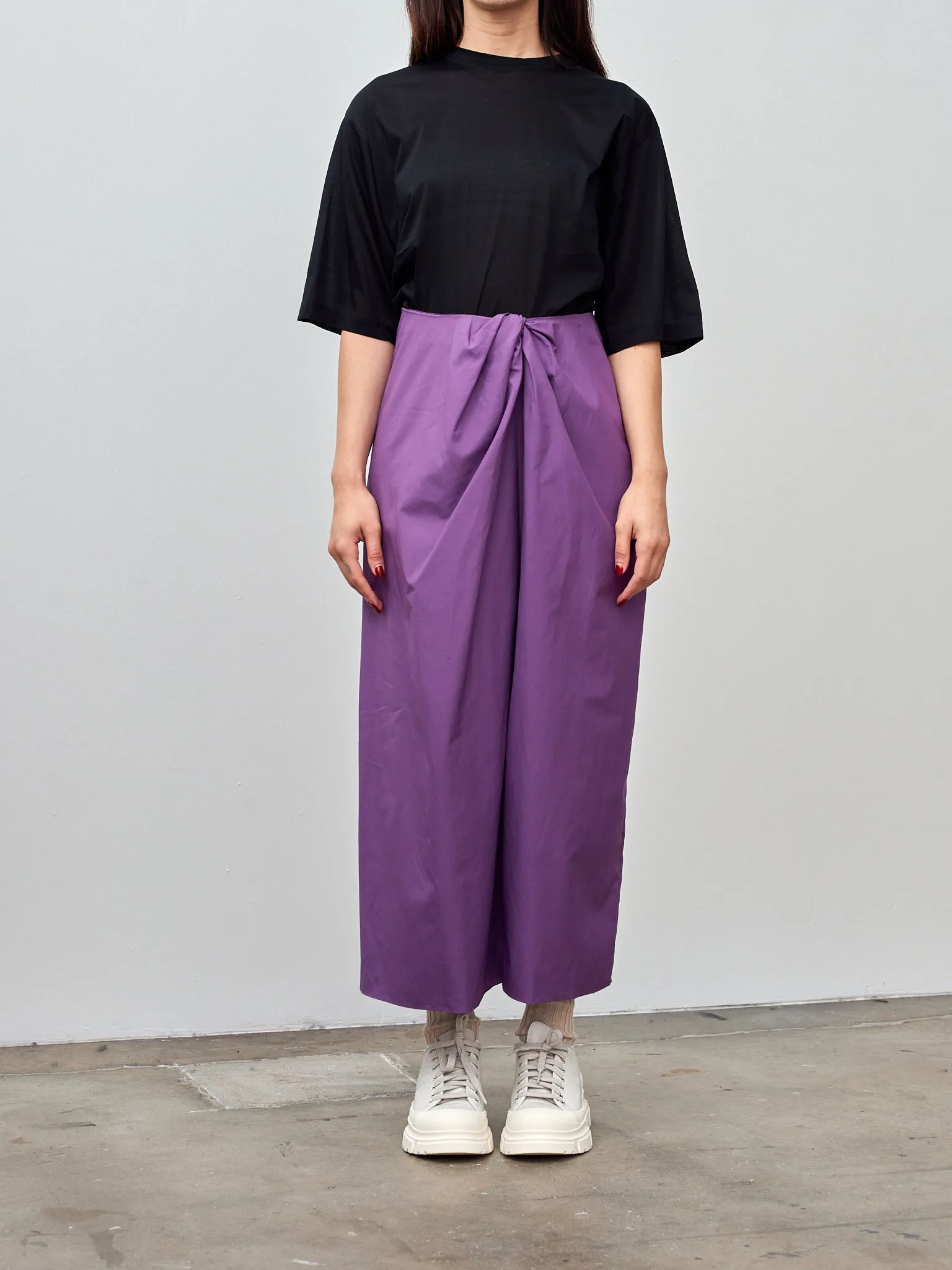 Finx Cotton Weather Twist Skirt - Purple sold by Namu Shop product image thumbnail 2