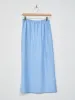 Silk Habotai Maxi Skirt - Sax Blue sold by Namu Shop