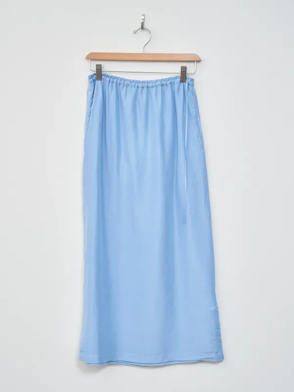 Silk Habotai Maxi Skirt - Sax Blue sold by Namu Shop