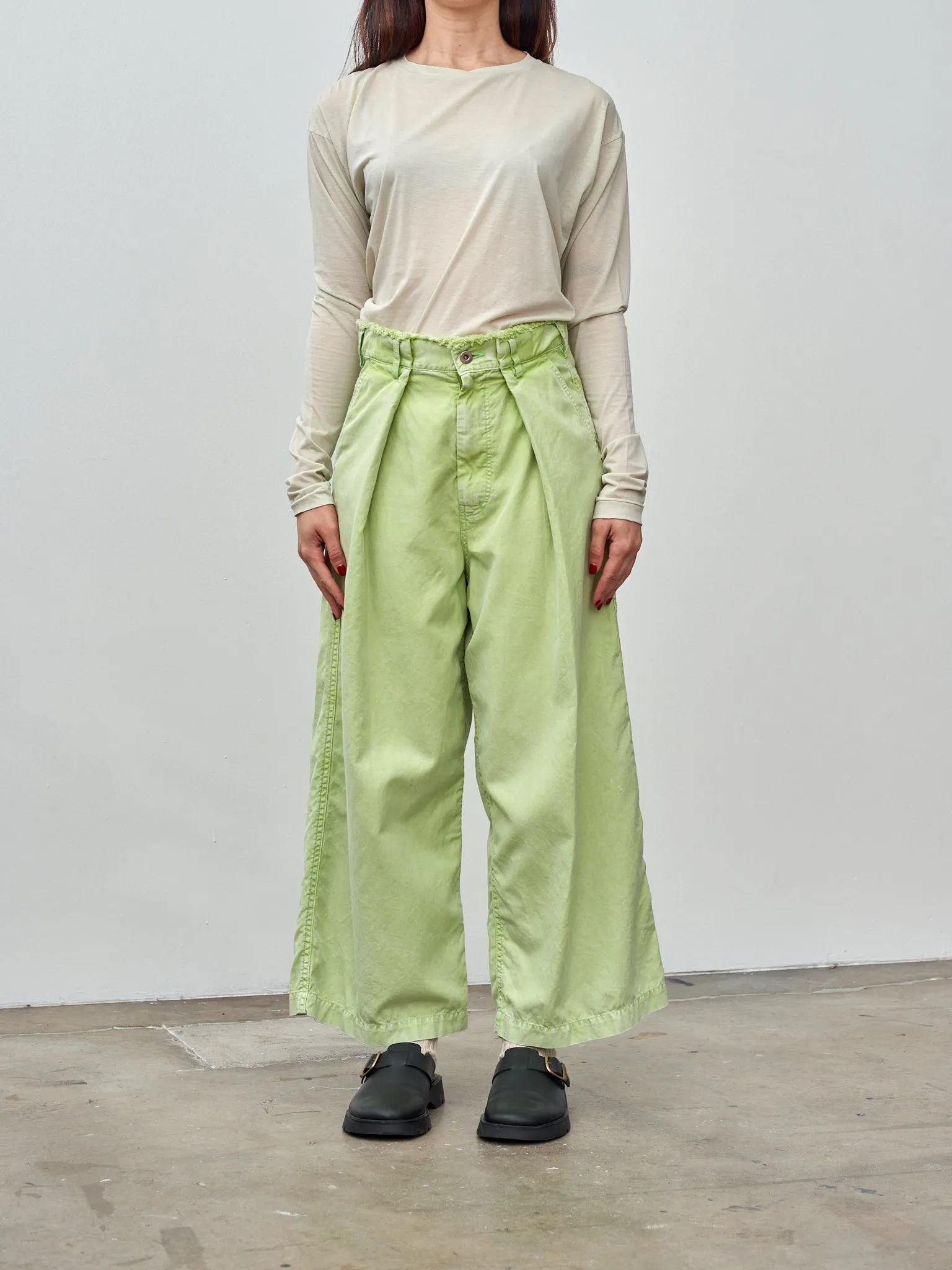 Egyptian Cotton Wide Leg Pants - Washed Green sold by Namu Shop product image thumbnail 2
