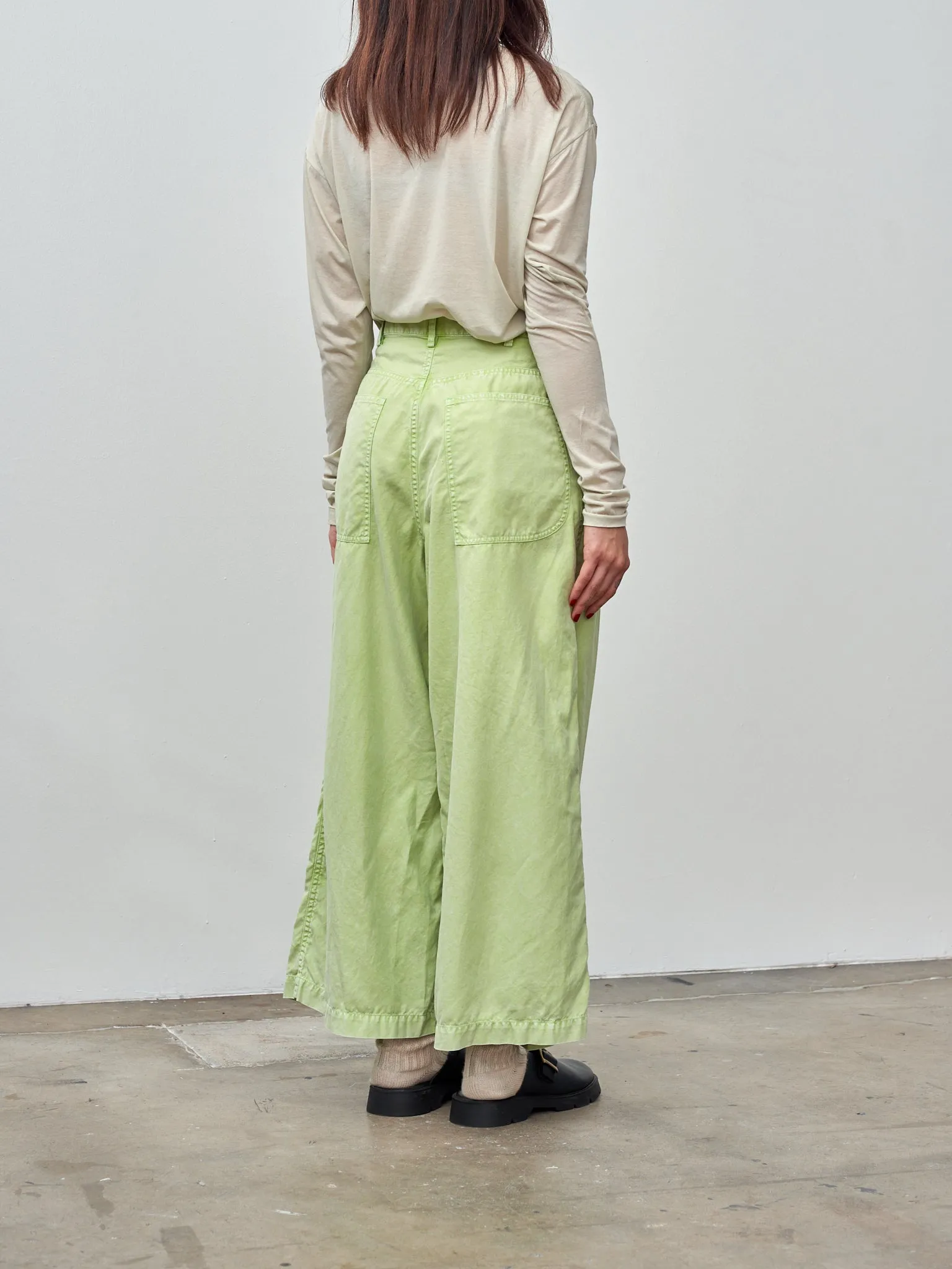 Egyptian Cotton Wide Leg Pants - Washed Green sold by Namu Shop product image thumbnail 4