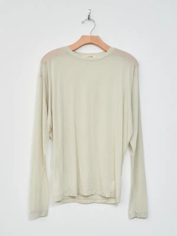 Twisted Cotton Sheer Jersey Long Sleeve Tee - Fog Green sold by Namu Shop