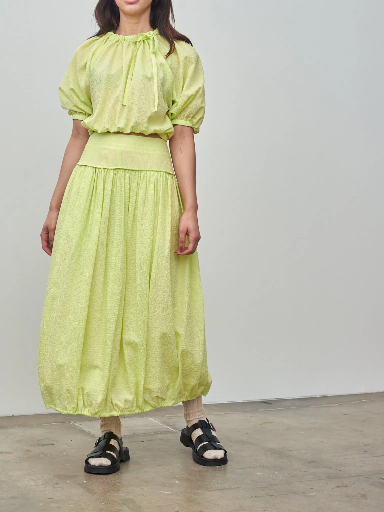 Balloon Skirt - Acid Lime sold by Namu Shop product image thumbnail 2