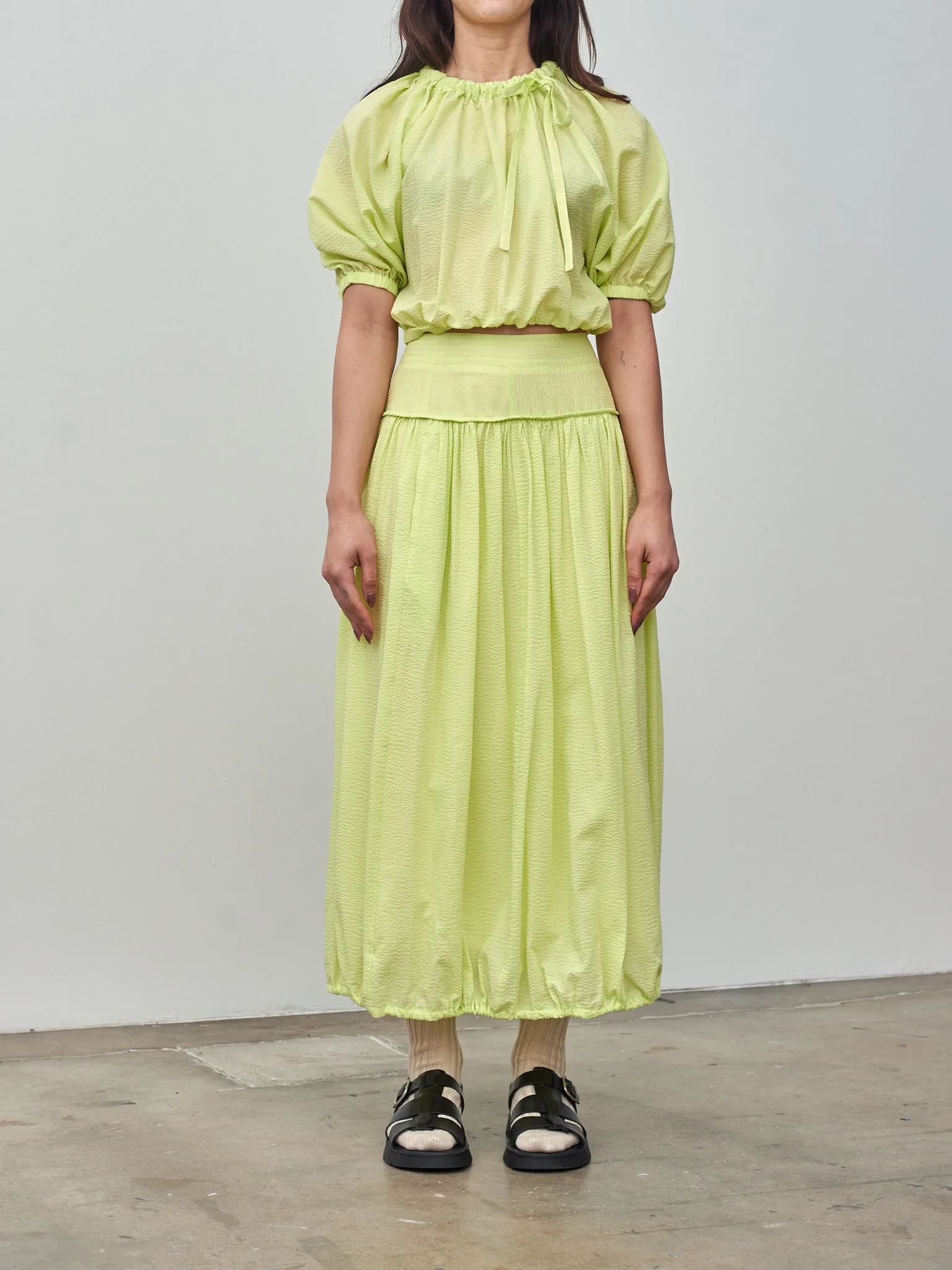 Balloon Blouse - Acid Lime sold by Namu Shop product image thumbnail 2
