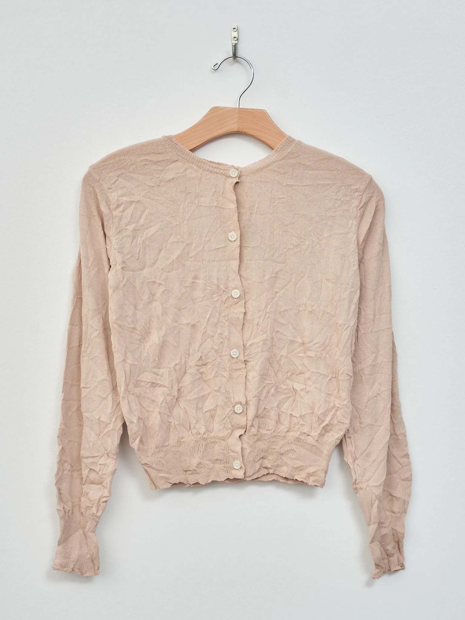 Crinkled Knit Cardigan - Sandstone sold by Namu Shop