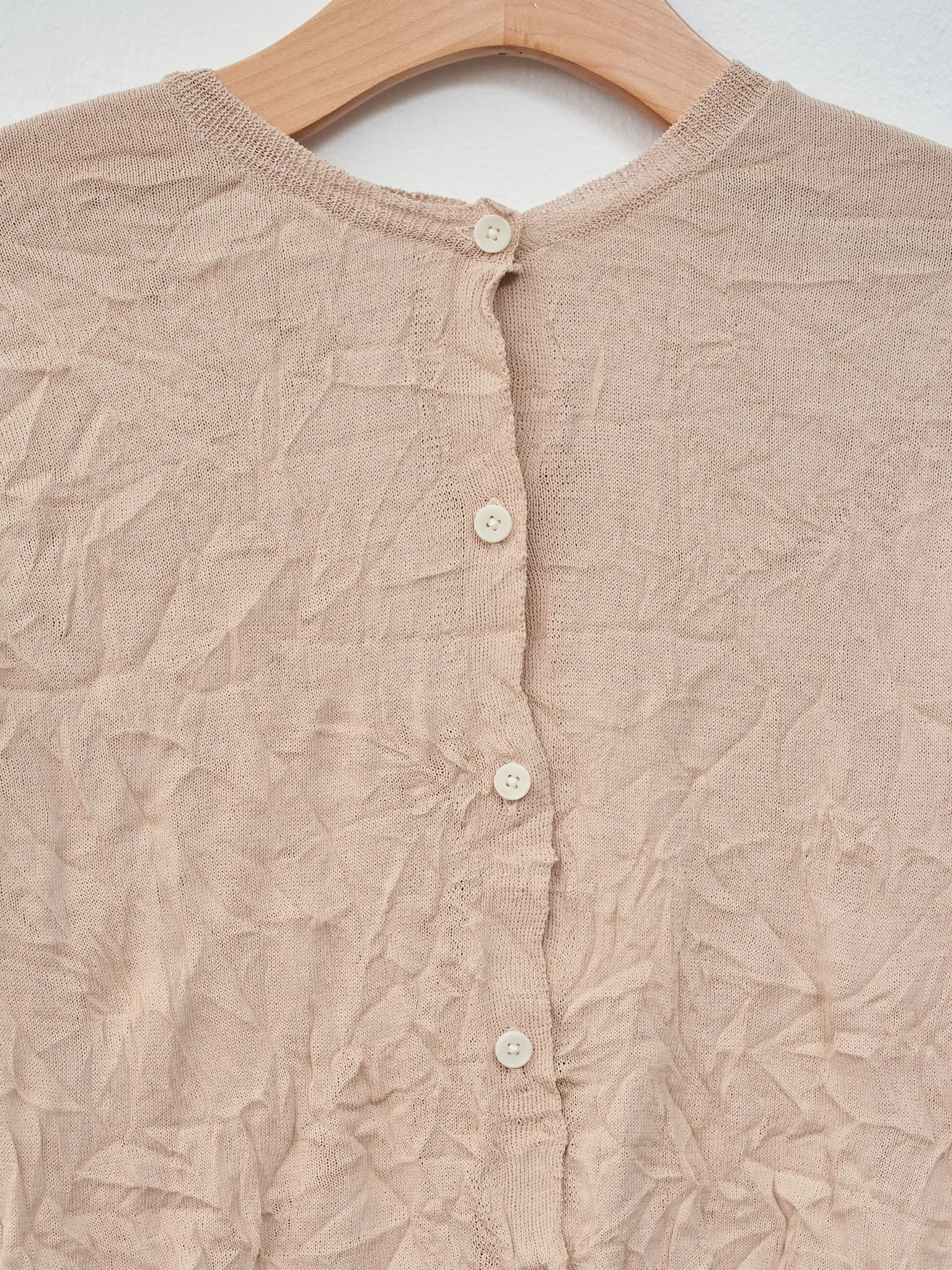 Crinkled Knit Cardigan - Sandstone sold by Namu Shop product image thumbnail 5