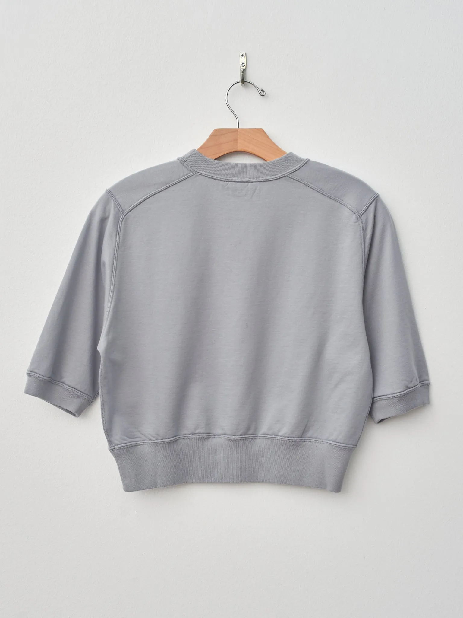 Elastic High Gauge Sweat Half Sleeve Pullover - Blue Gray sold by Namu Shop product image thumbnail 5