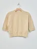 Elastic High Gauge Sweat Half Sleeve Pullover - Light Beige sold by Namu Shop