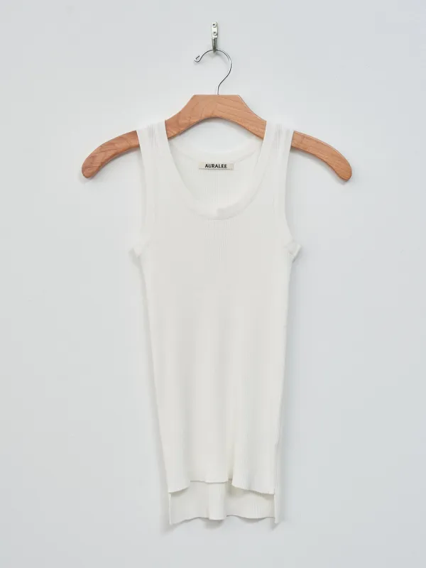 Giza High Gauge Rib Knit Tank - White sold by Namu Shop