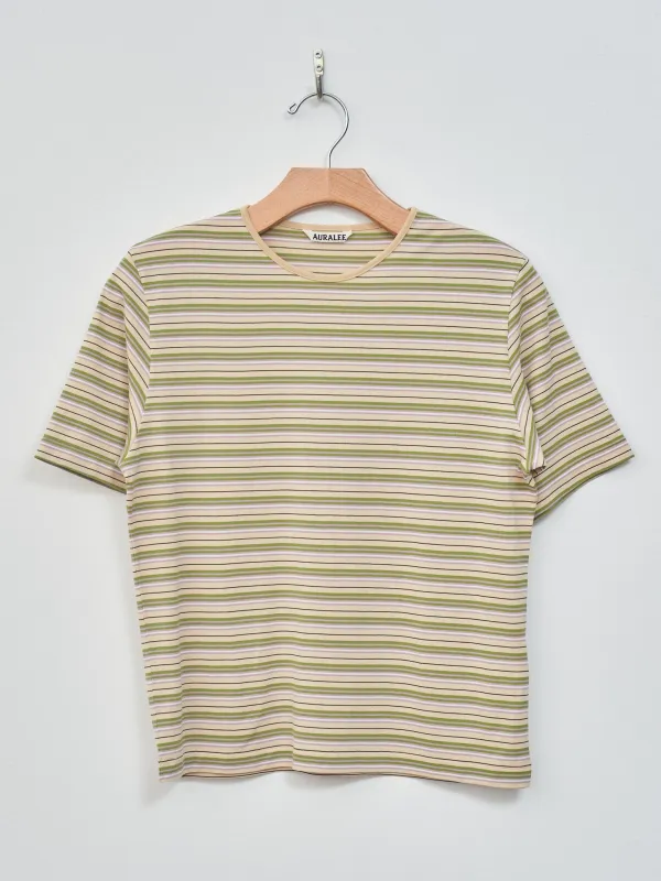 Hard Twist Cotton Border Tee - Beige Border sold by Namu Shop