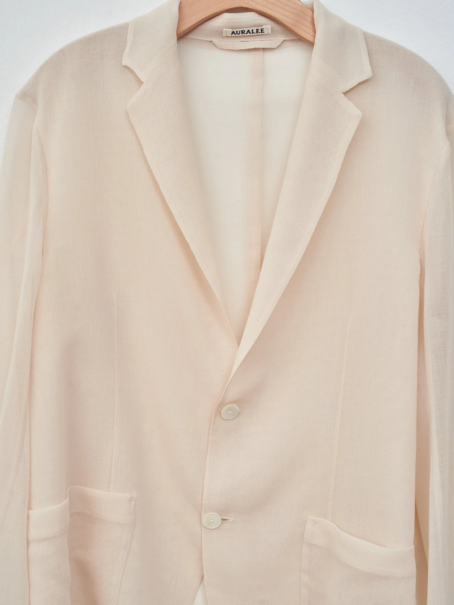 Wool Recycle Polyester Leno Sheer Jacket - Ivory sold by Namu Shop product image thumbnail 5
