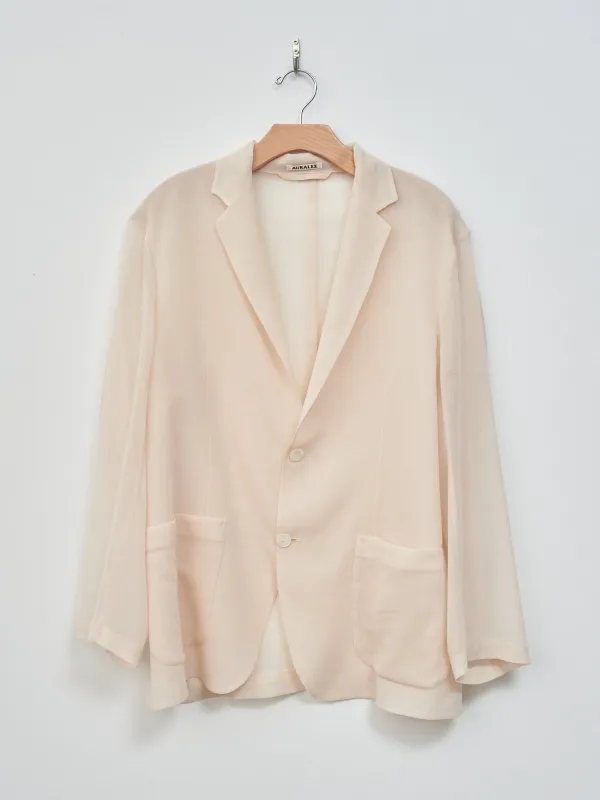 Wool Recycle Polyester Leno Sheer Jacket - Ivory sold by Namu Shop