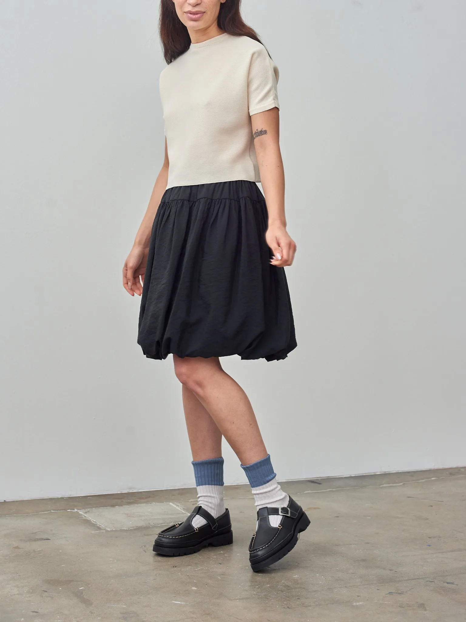 Knitted Light Cotton T-Shirt - Milk sold by Namu Shop product image thumbnail 5