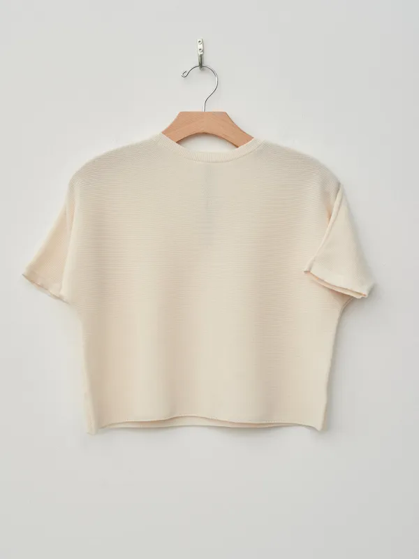 Knitted Light Cotton T-Shirt - Milk sold by Namu Shop