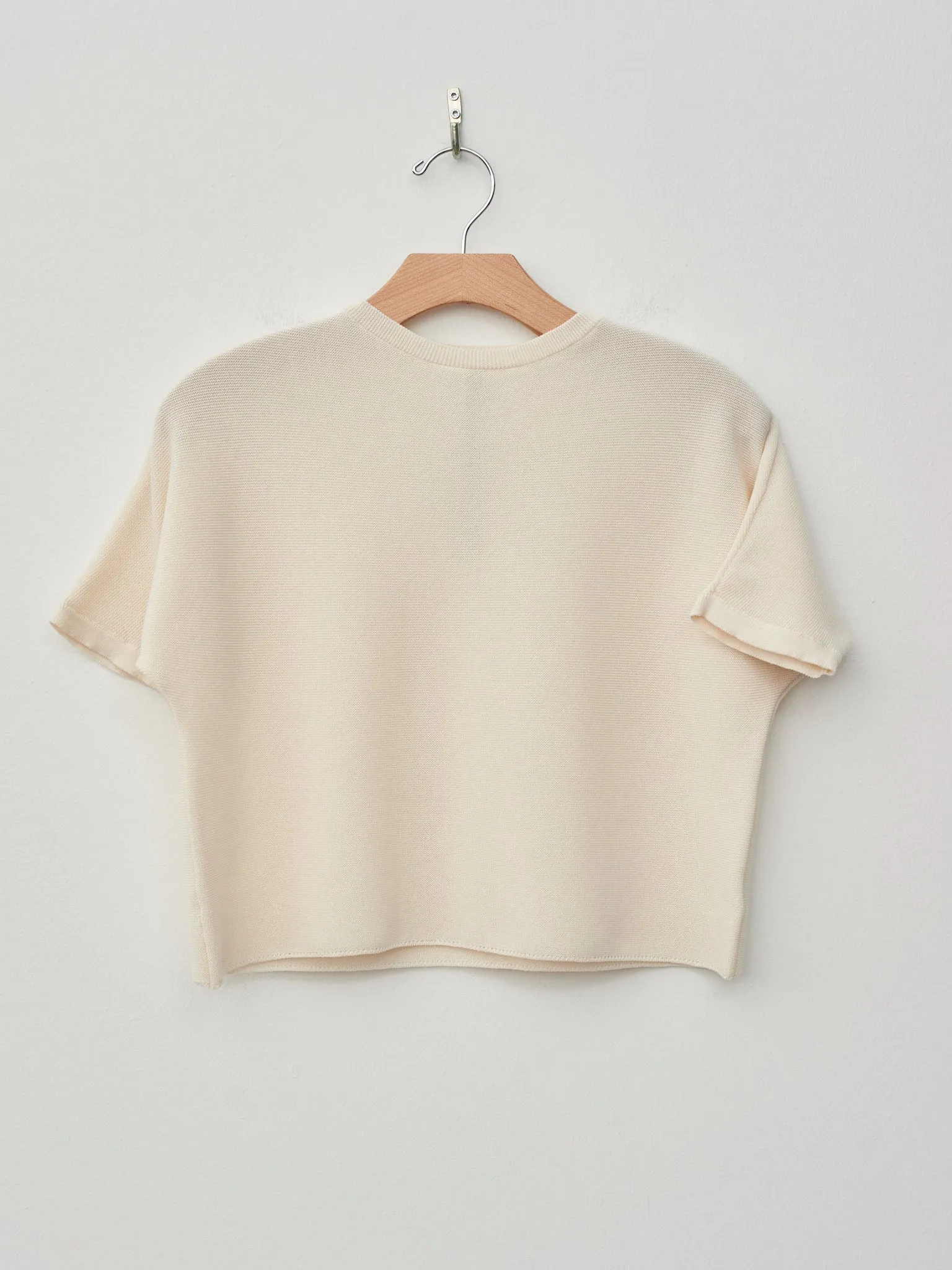 Knitted Light Cotton T-Shirt - Milk sold by Namu Shop