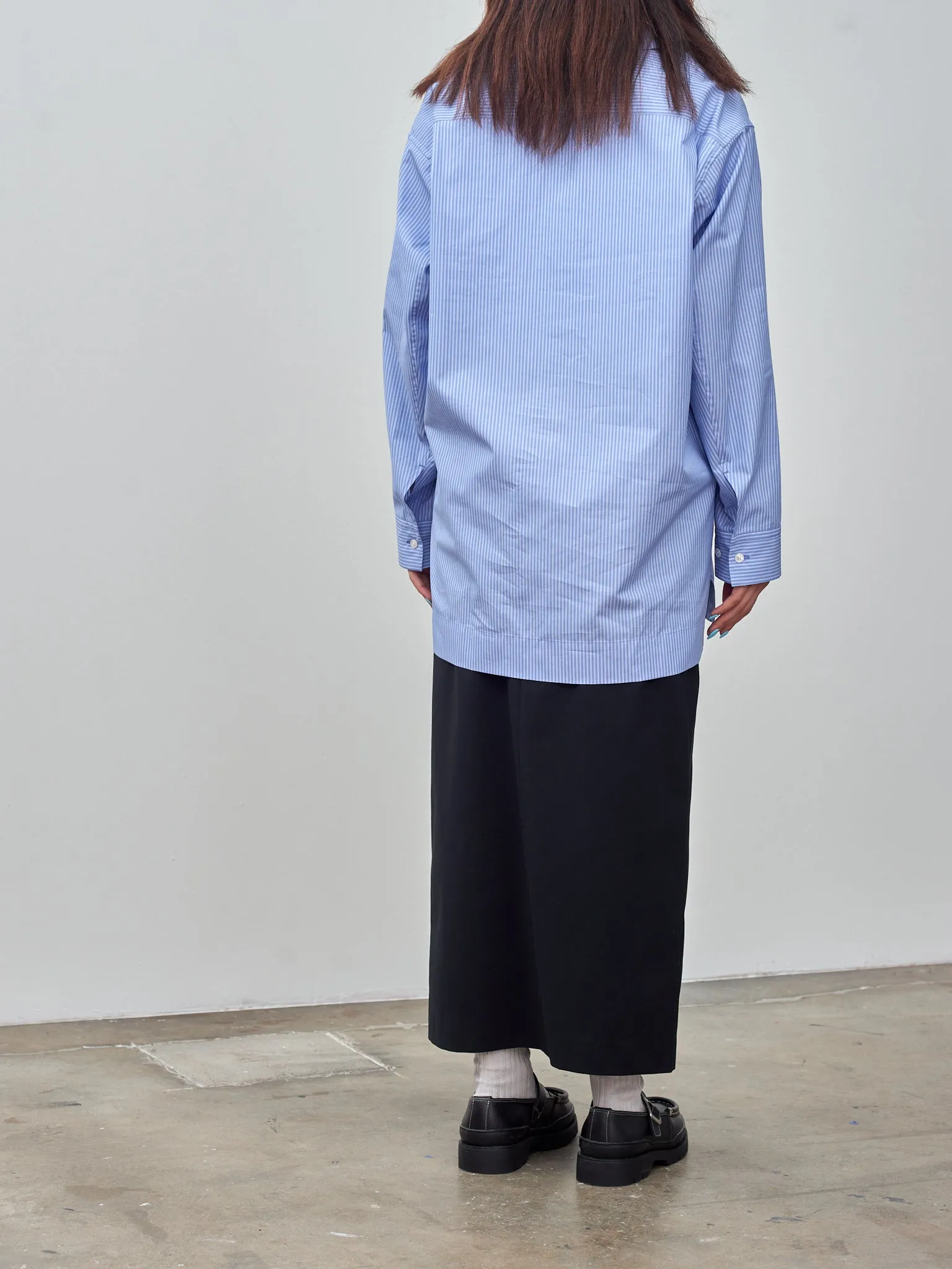 Cotton Typewriter P/O Tunic Shirt - Stripe sold by Namu Shop product image thumbnail 5