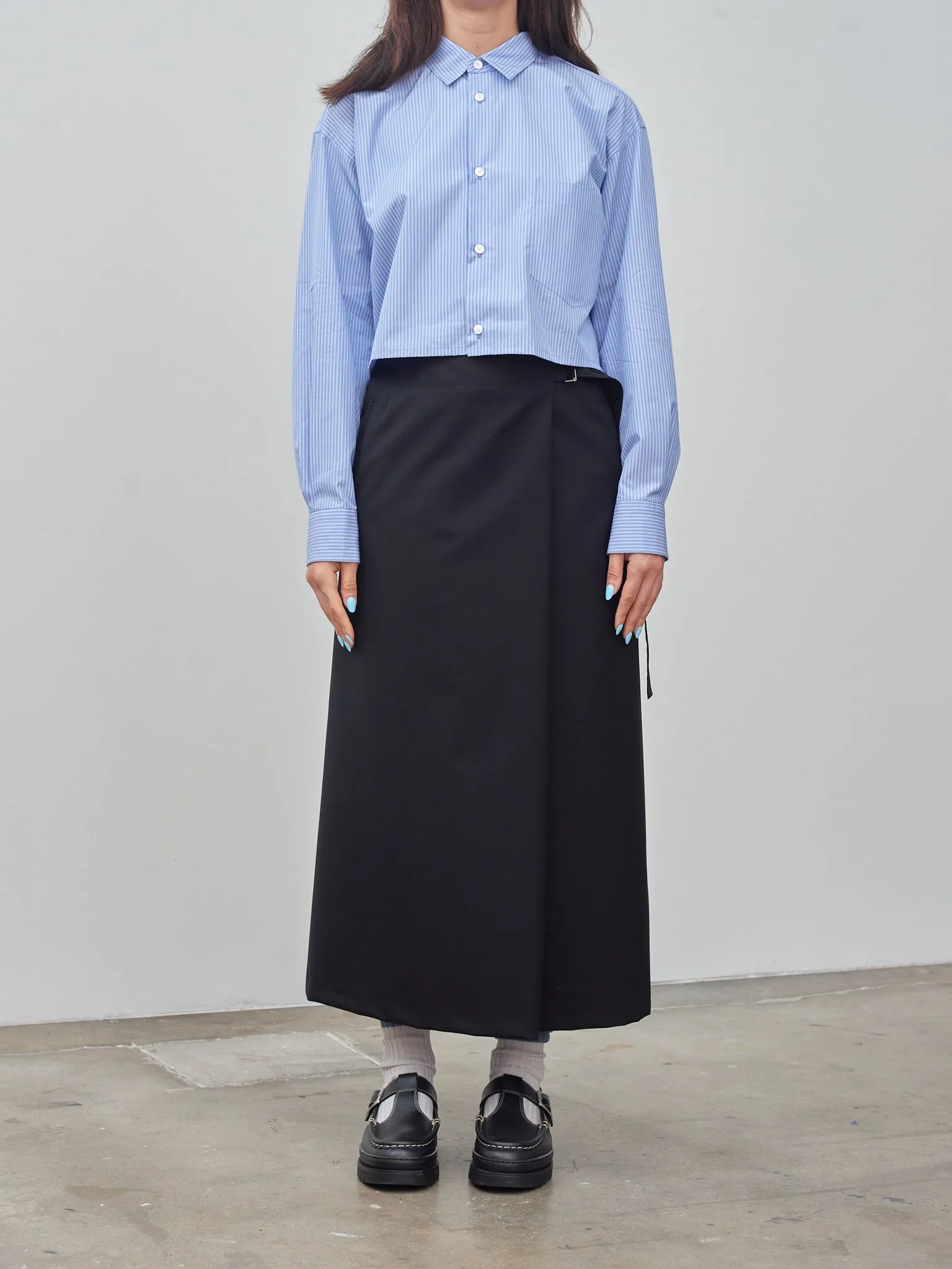 Cotton Typewriter Short Shirt - Stripe sold by Namu Shop product image thumbnail 2