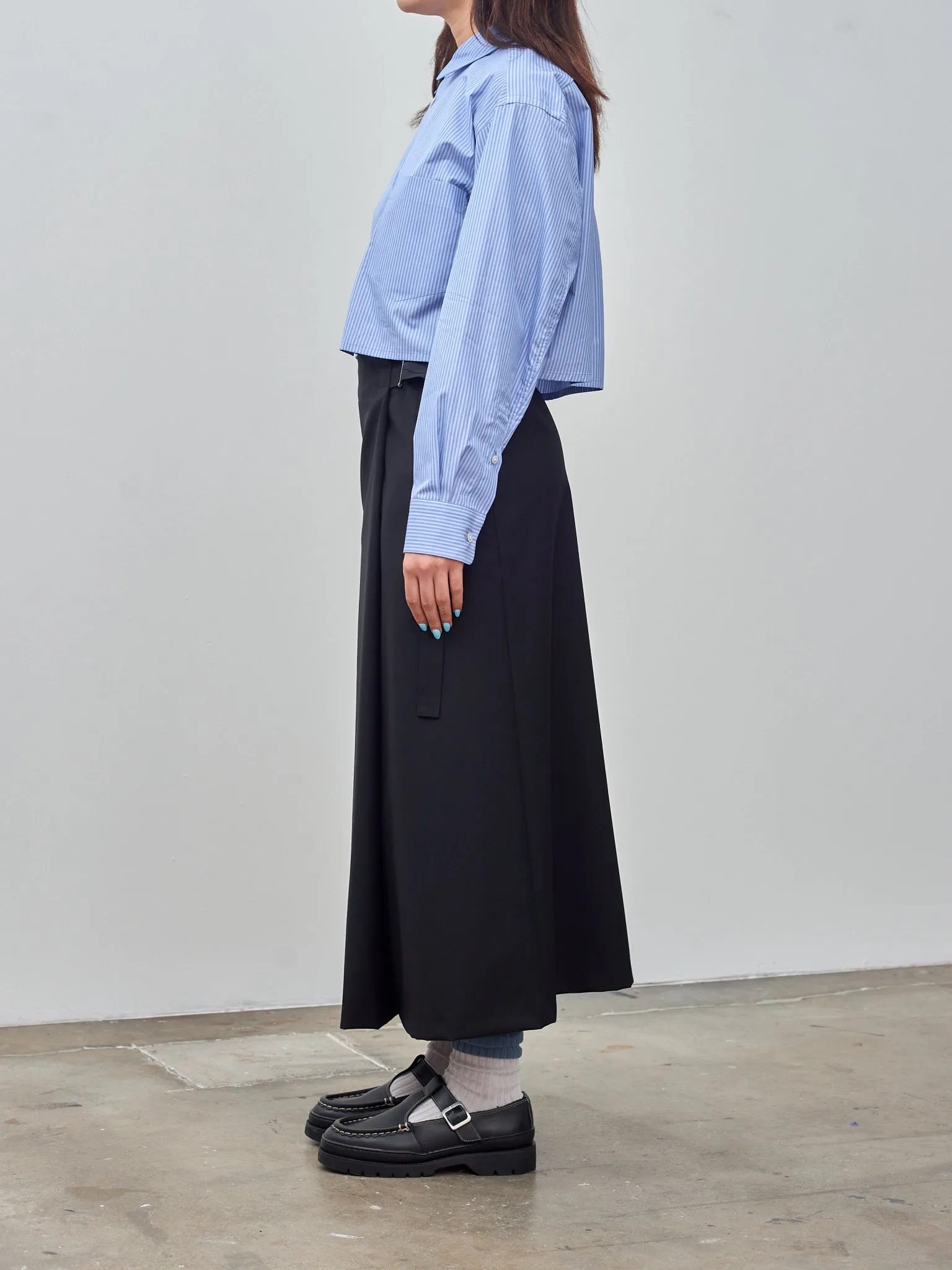 Cotton Typewriter Short Shirt - Stripe sold by Namu Shop product image thumbnail 4