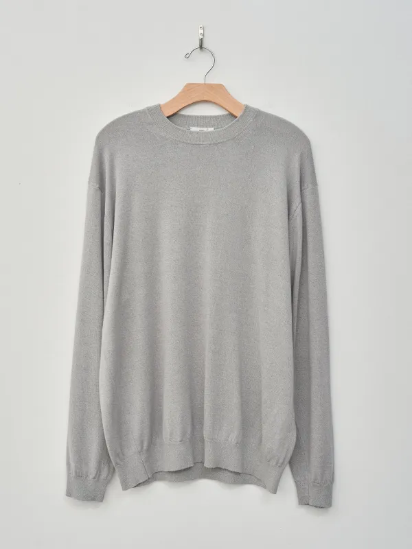 Garment Dyed Silk Washi Crewneck Sweater - Gray sold by Namu Shop