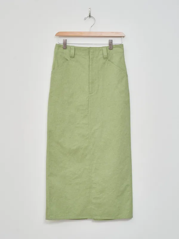 Washed Hard Twist Canvas Skirt - Green sold by Namu Shop