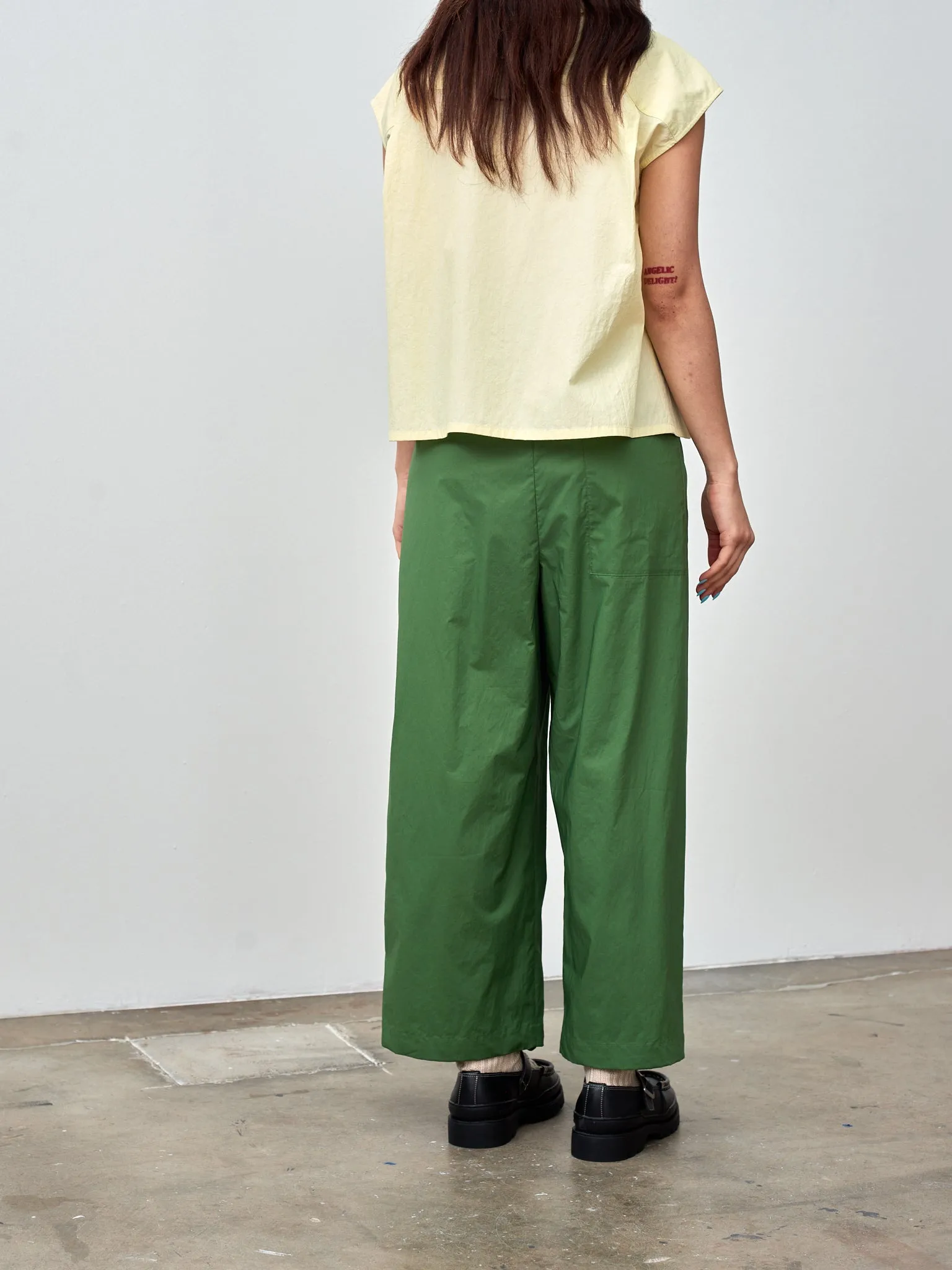 Hakama Poplin Trouser - Green sold by Namu Shop product image thumbnail 4
