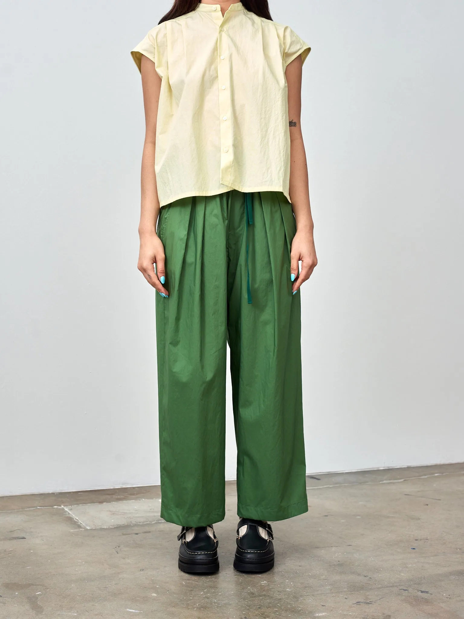 Hakama Poplin Trouser - Green sold by Namu Shop product image thumbnail 3