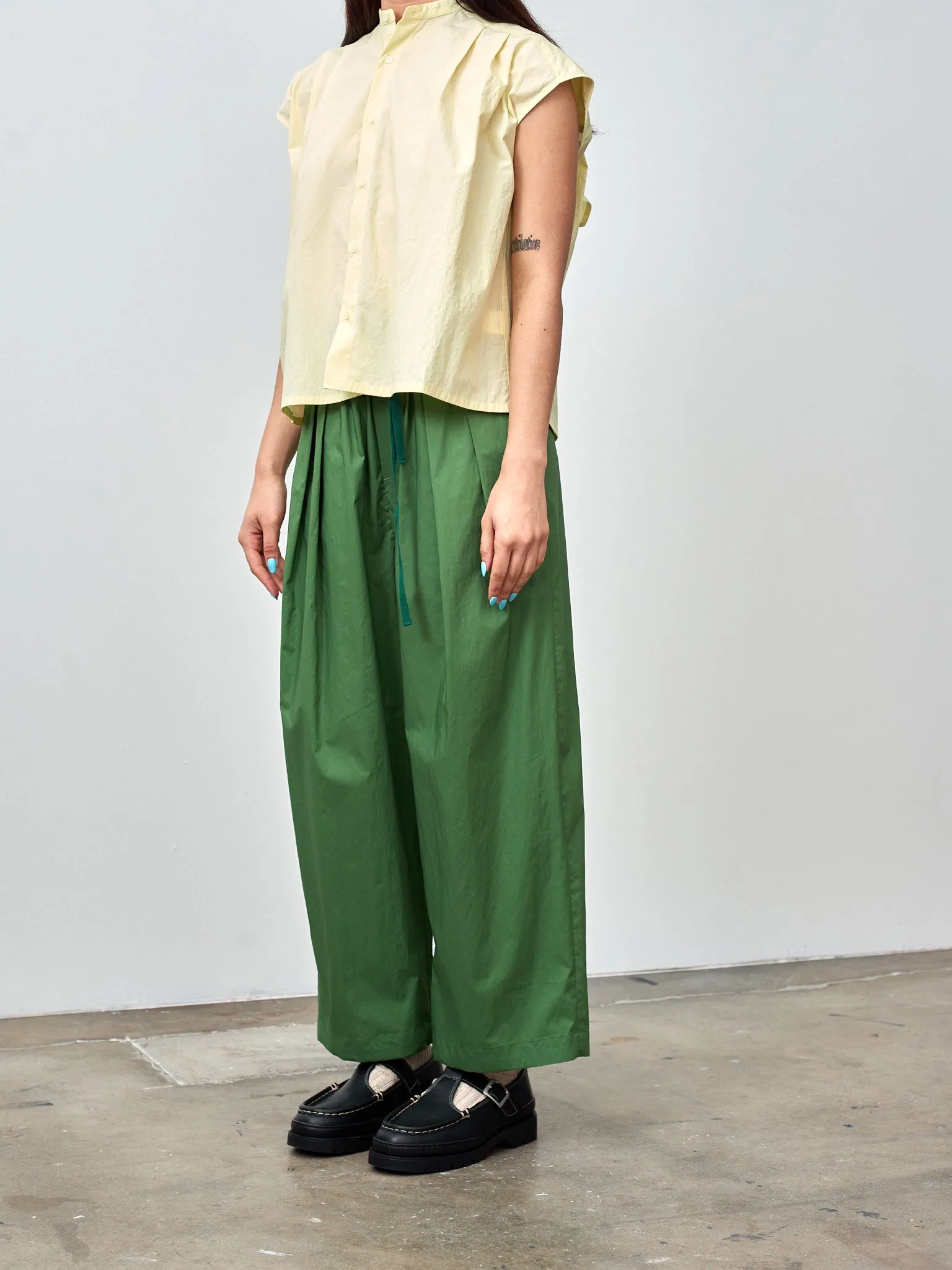 Hakama Poplin Trouser - Green sold by Namu Shop product image thumbnail 2