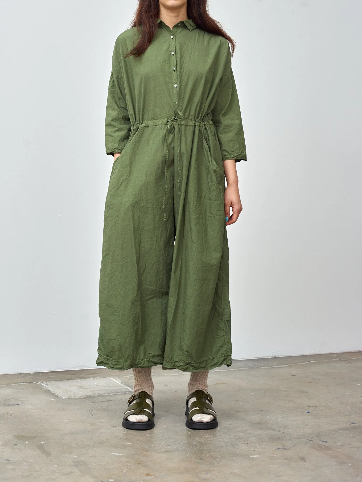 Oversized Collar Jumpsuit TC - Green Lawn sold by Namu Shop product image thumbnail 4