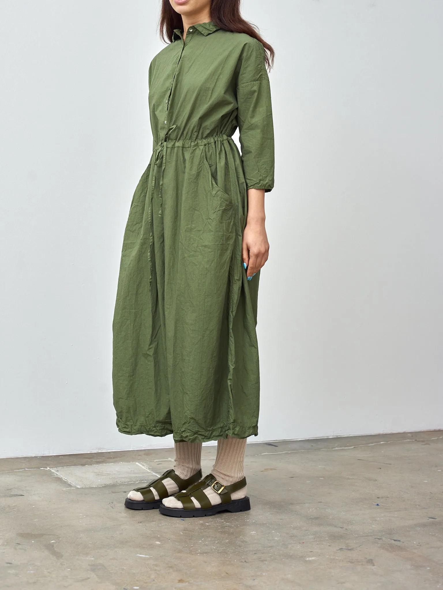 Oversized Collar Jumpsuit TC - Green Lawn sold by Namu Shop product image thumbnail 5