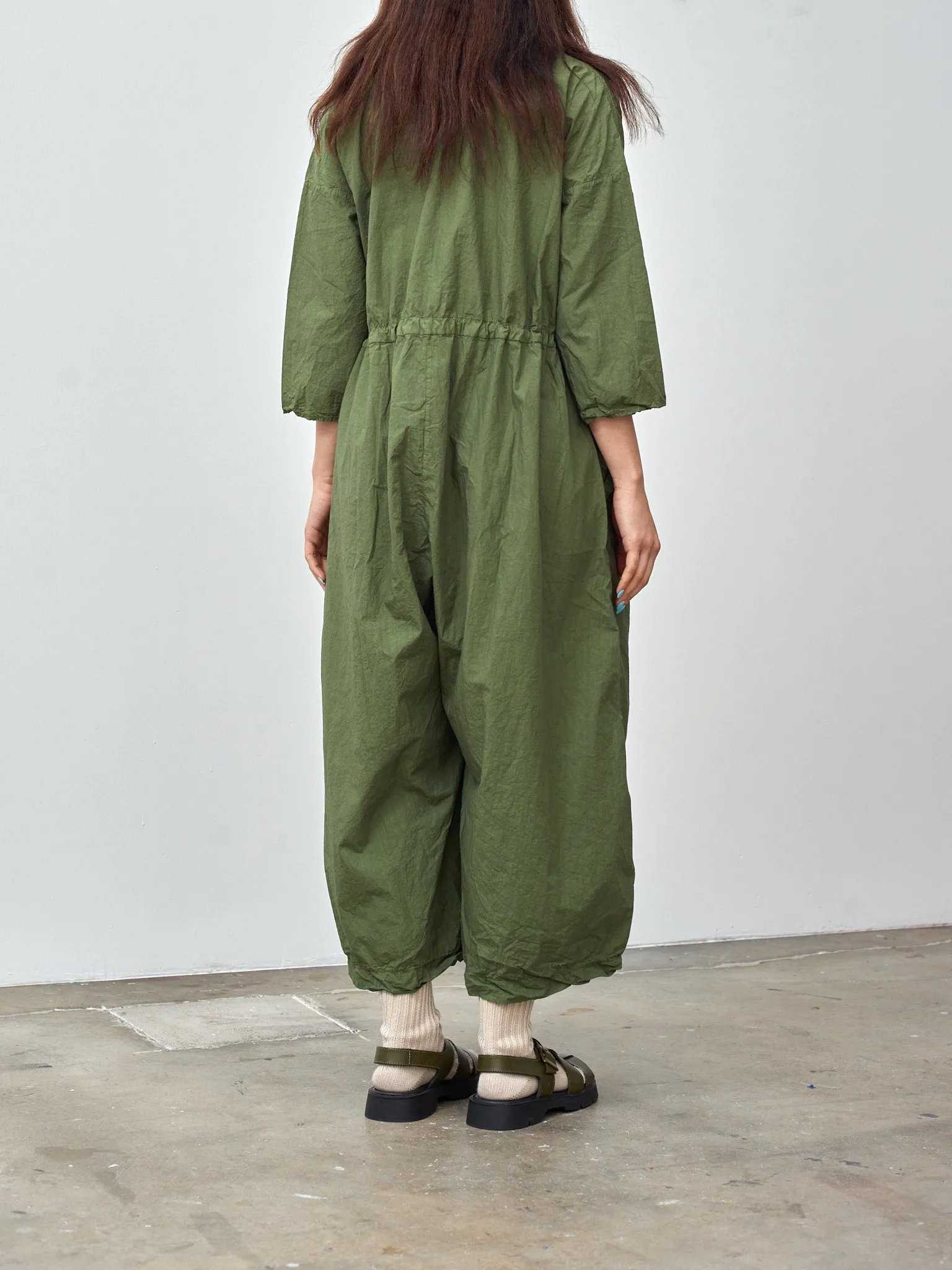Oversized Collar Jumpsuit TC - Green Lawn sold by Namu Shop product image thumbnail 3