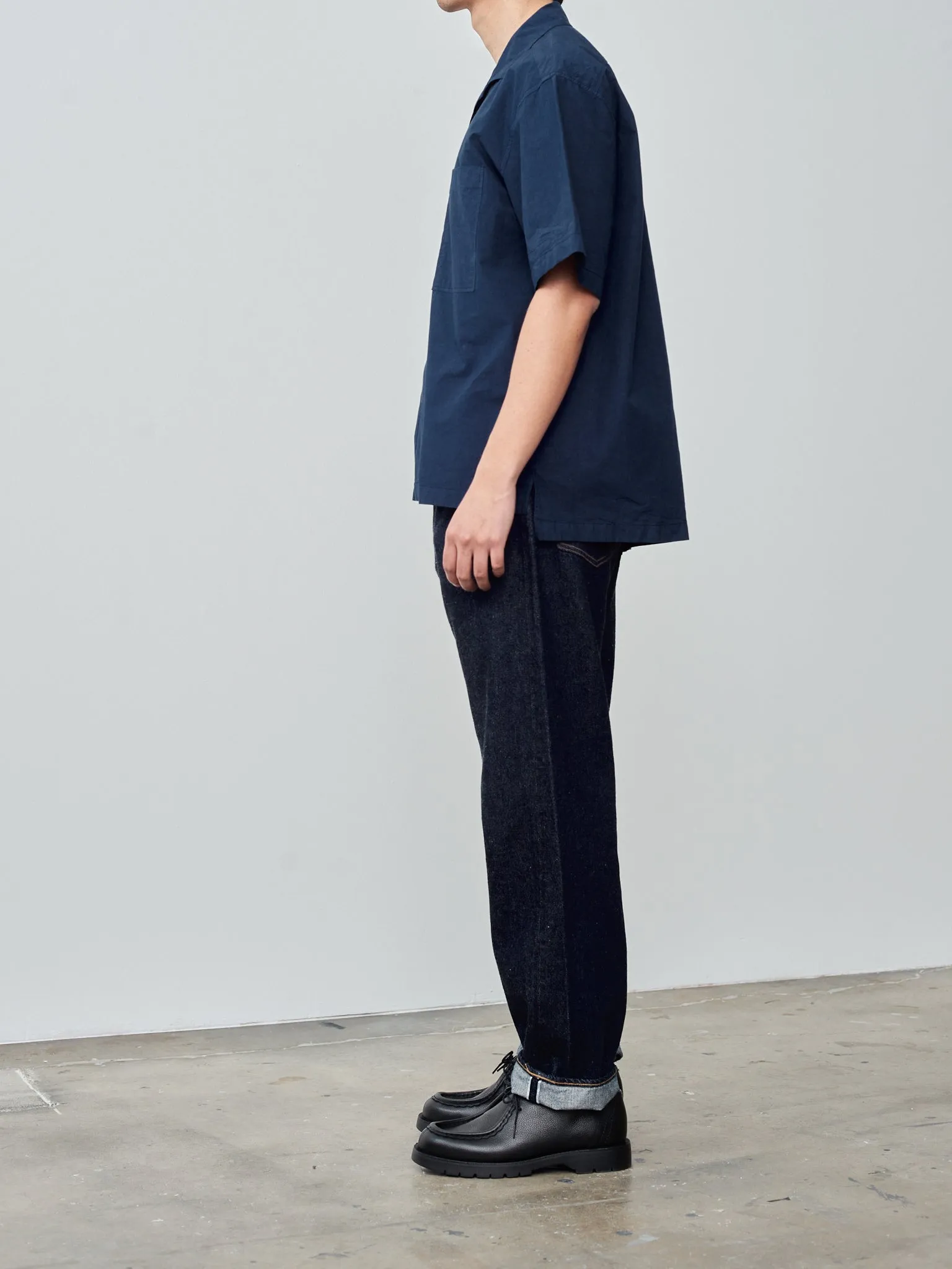 Open Collar Shirt - Navy sold by Namu Shop product image thumbnail 3