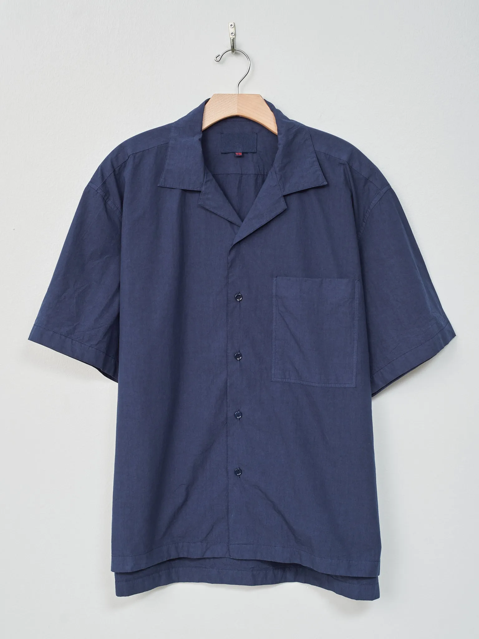 Open Collar Shirt - Navy sold by Namu Shop