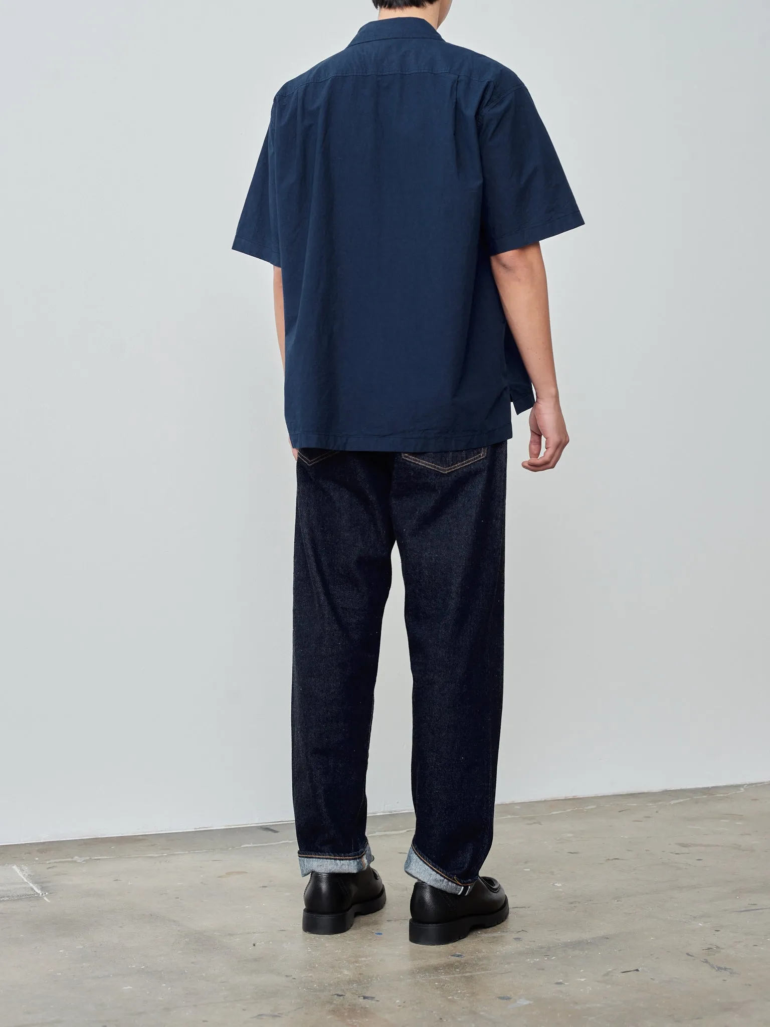 Open Collar Shirt - Navy sold by Namu Shop product image thumbnail 4