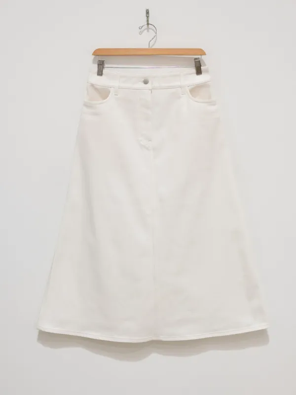 Baringo A-Line Denim Skirt - White sold by Namu Shop