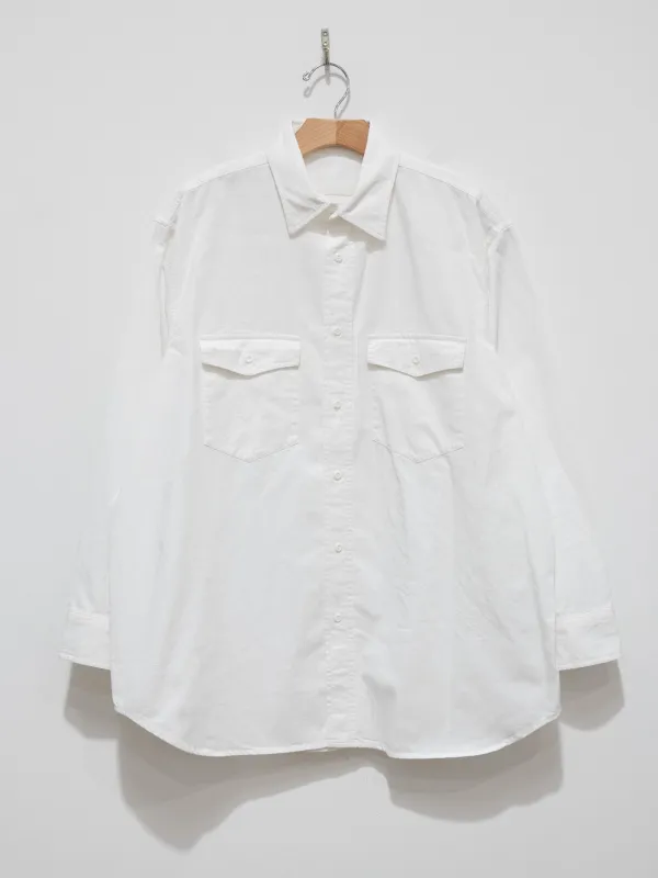 Organic Cotton High Density Satin Shirt - White sold by Namu Shop