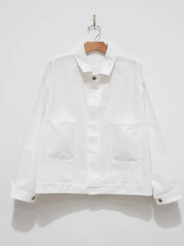 Organic Cotton Recycle Poly Twill Blouson - White sold by Namu Shop