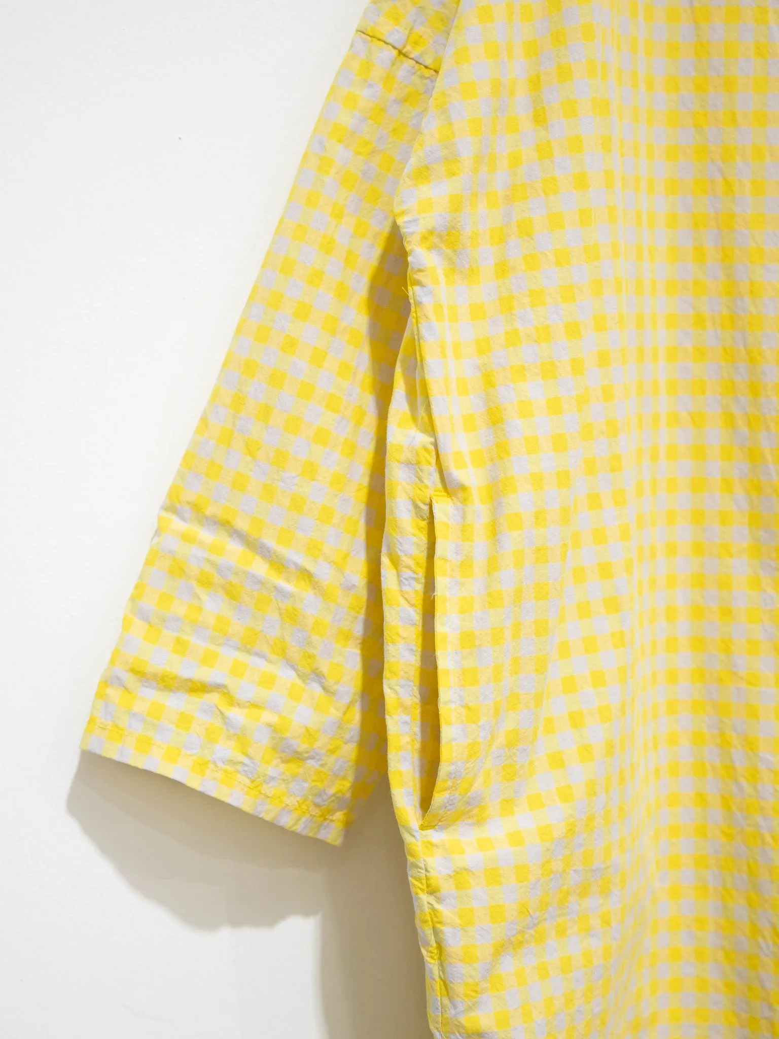 Back Gathered Dress - Yellow x Gray sold by Namu Shop product image thumbnail 5