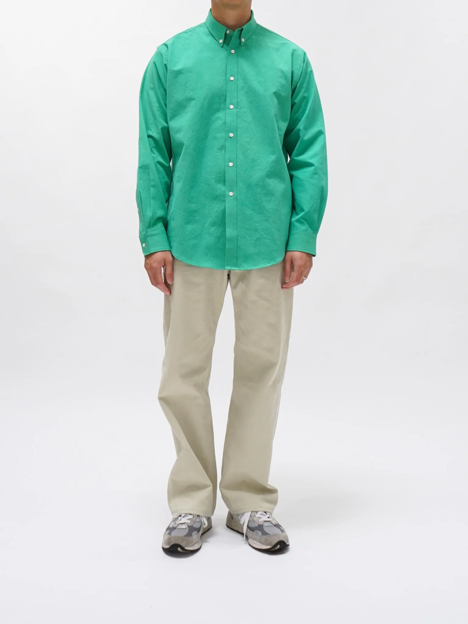 Relaxed Button Down Shirt - Green sold by Namu Shop