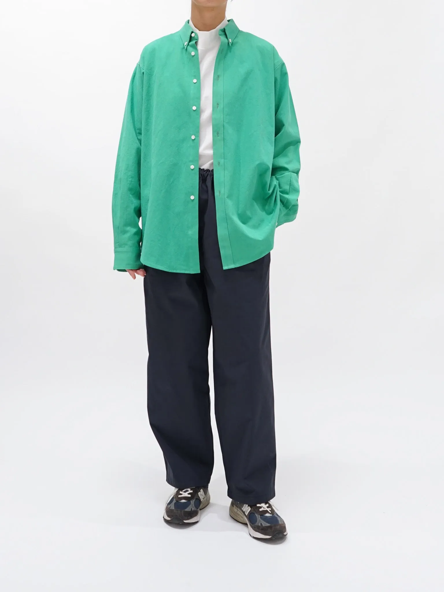 Relaxed Button Down Shirt - Green sold by Namu Shop product image thumbnail 2
